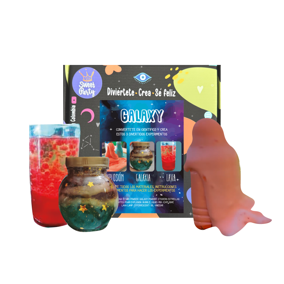 Kit Galaxy - 3 Experimentos Científicos para Niños