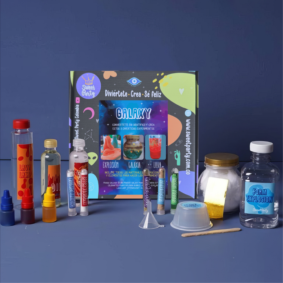 Kit Galaxy - 3 Experimentos Científicos para Niños
