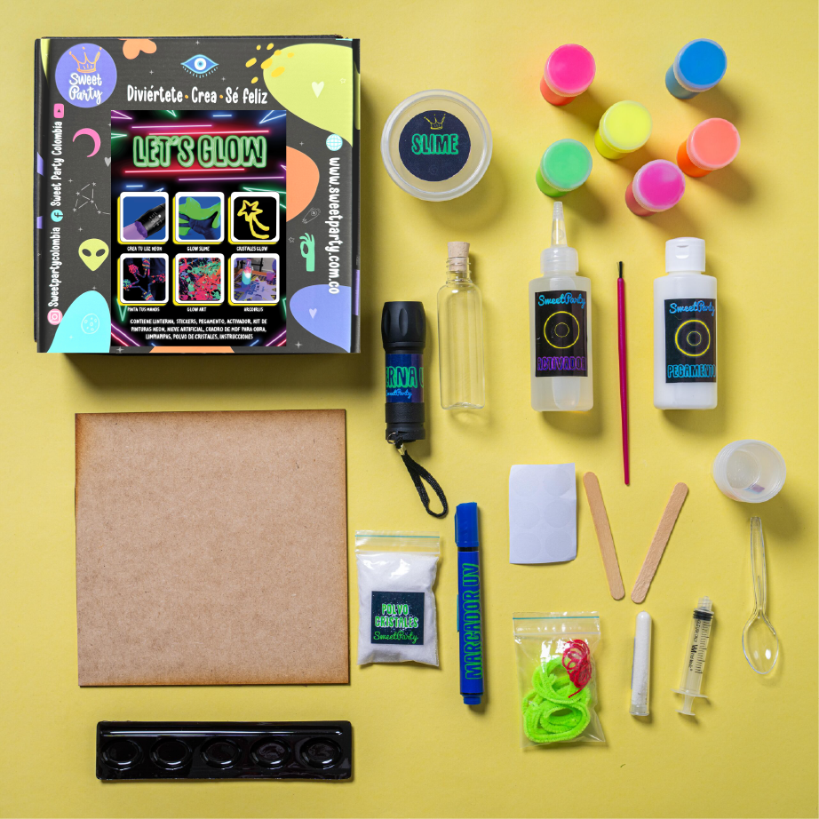 Kit Let´s Glow - Slime, Pinturas y Experimentos