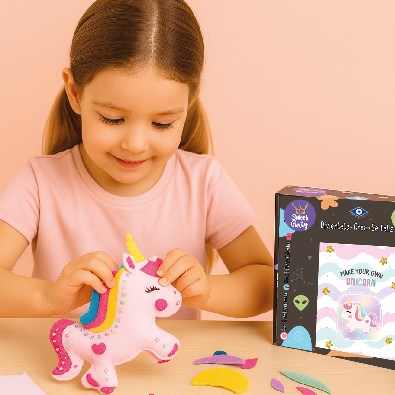 Kit Unicornio para Niños – Arma tu propio peluche mágico 🦄
