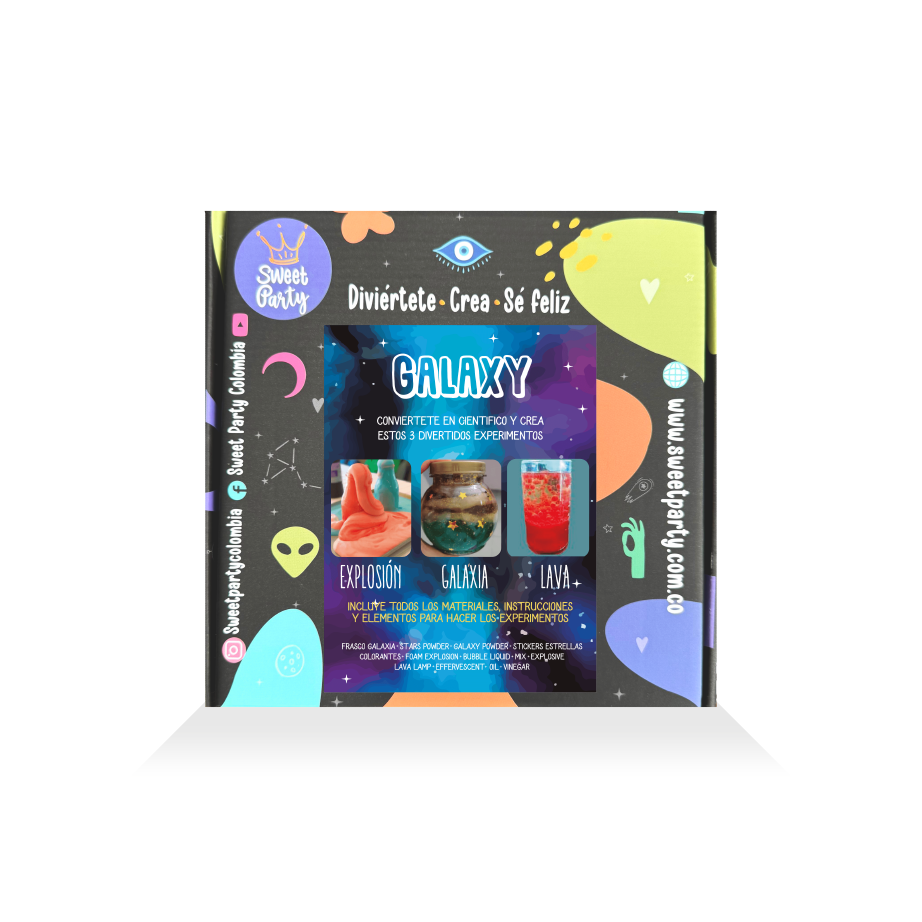 Kit Galaxy - 3 Experimentos Científicos para Niños