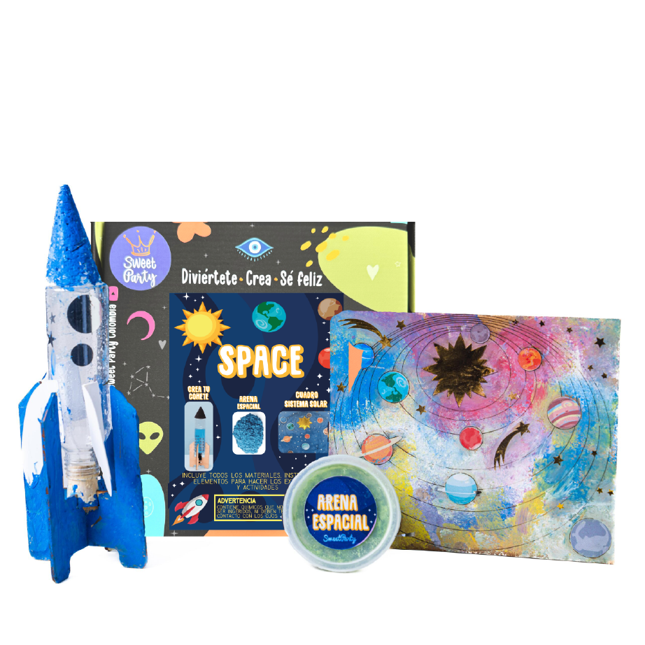 Kit Space- Cohete, Arena Espacial y Sistema Solar
