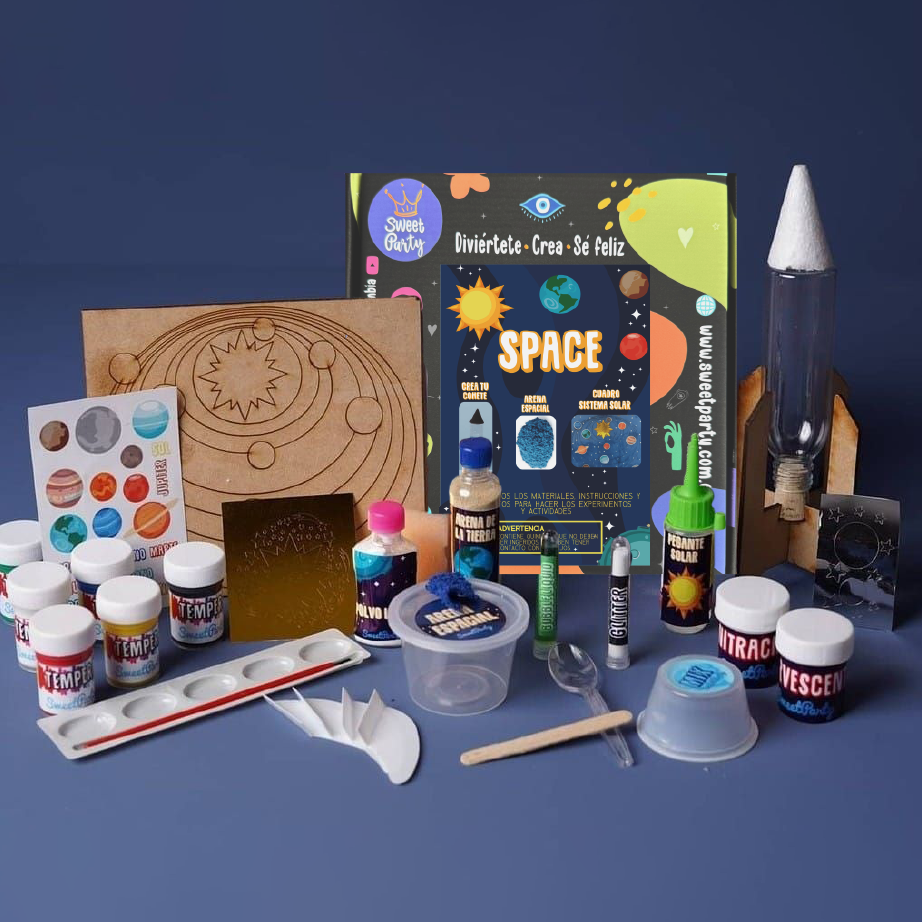 Kit Space- Cohete, Arena Espacial y Sistema Solar
