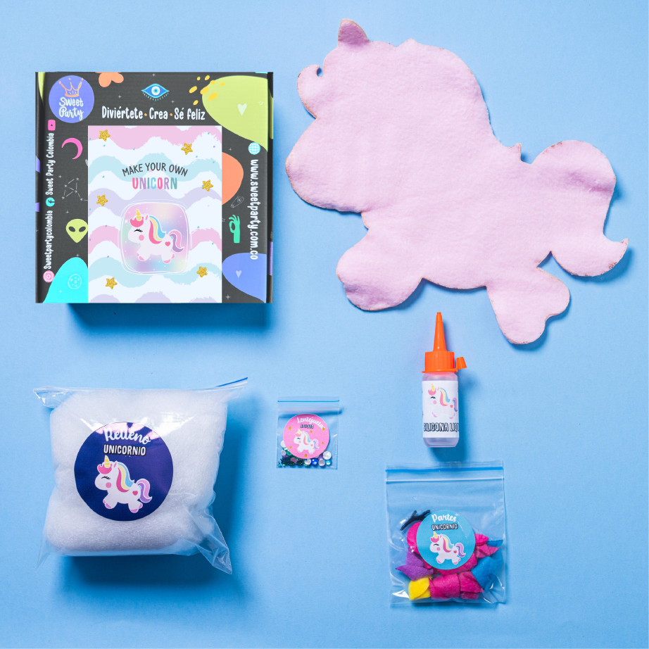 Kit Unicornio para Niños – Arma tu propio peluche mágico 🦄