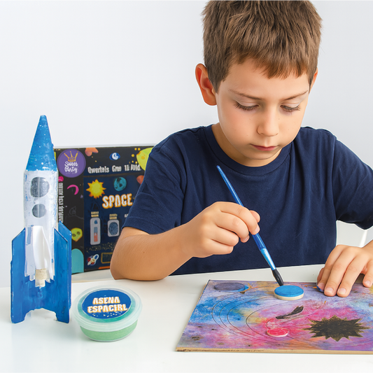 Kit Space- Cohete, Arena Espacial y Sistema Solar